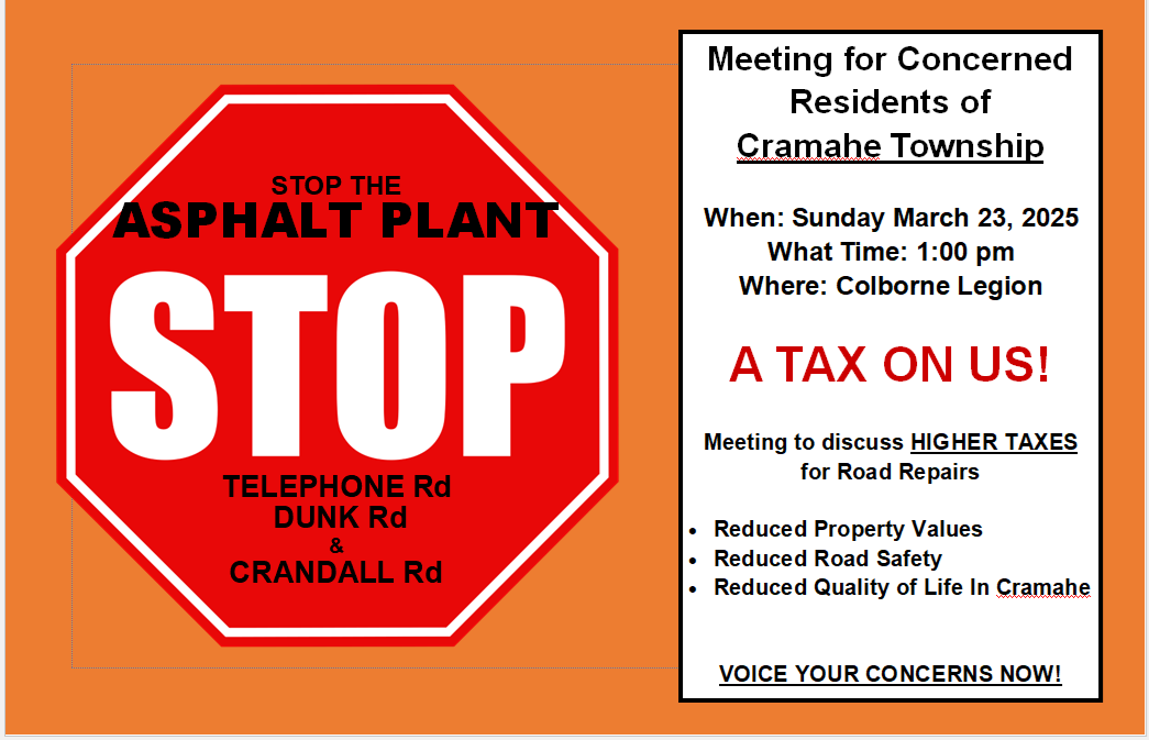 Flyer urging to stop a telephone tax and plant tax increase.
